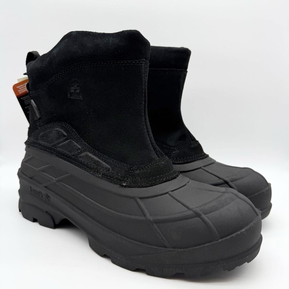 Kamik Mens Champlain 3 Winter Boot Size 12 EU 45 Black Suede Waterproof NIB - Picture 5 of 12